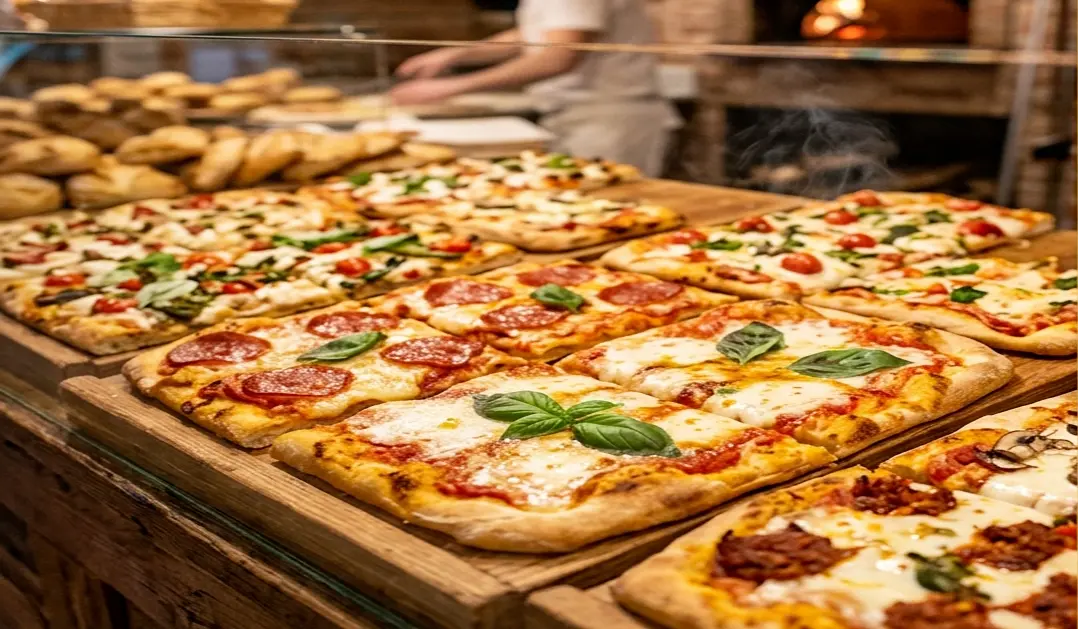 Selezione di pizze al taglio Fetta Street