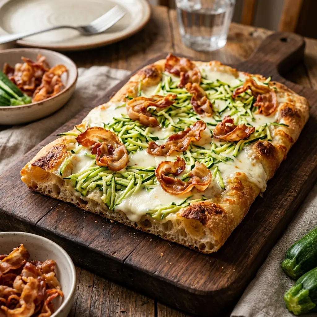 Pizza Zucchine e Pancetta